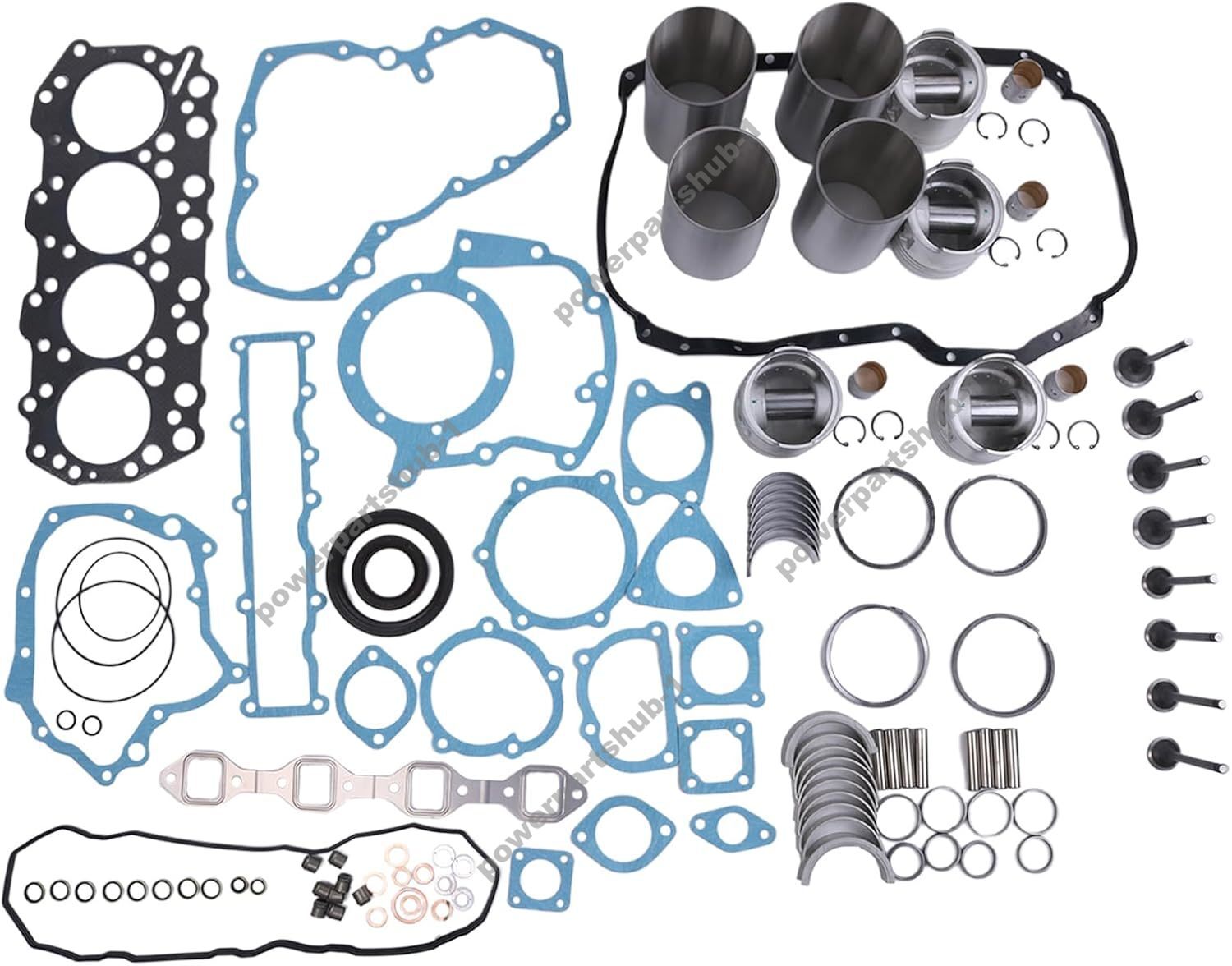 Overhaul Rebuild Kit for Mitsubishi S4Q S4Q2 Engine Piston Ring Liner Gasket Set