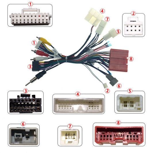 for Mazda 6 2013 CX-5 12-15 16Pin Stereo Radio Audio Wiring Harness w/Canbus Box