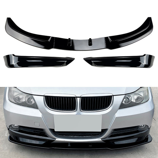 Front Bumper Spoiler Lip+Side Splitter Cover Trim FIT for BMW 3 Series E90 E91 320i