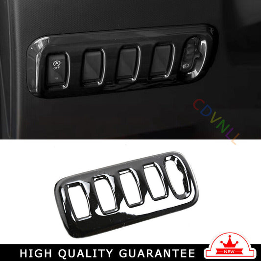 Headlight Button Frame Cover Trim Fit for Mercedes-Benz for SMART 15-18 Bright Black