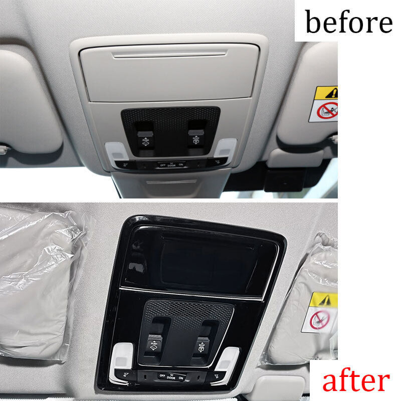 for Honda CR-V 2023-2024 Bright Black Car Front Reading Light Lamp Cover Trim 2x