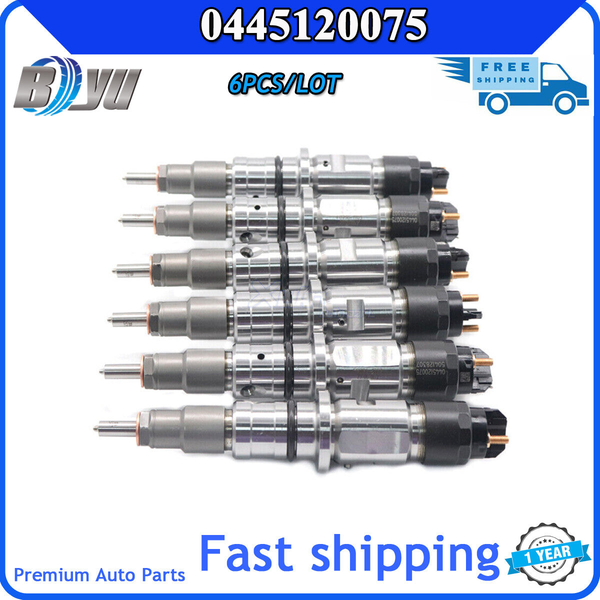 6-piece diesel injector nozzle common rail 0445120075 suitable for Dutch for Iveco 504128307