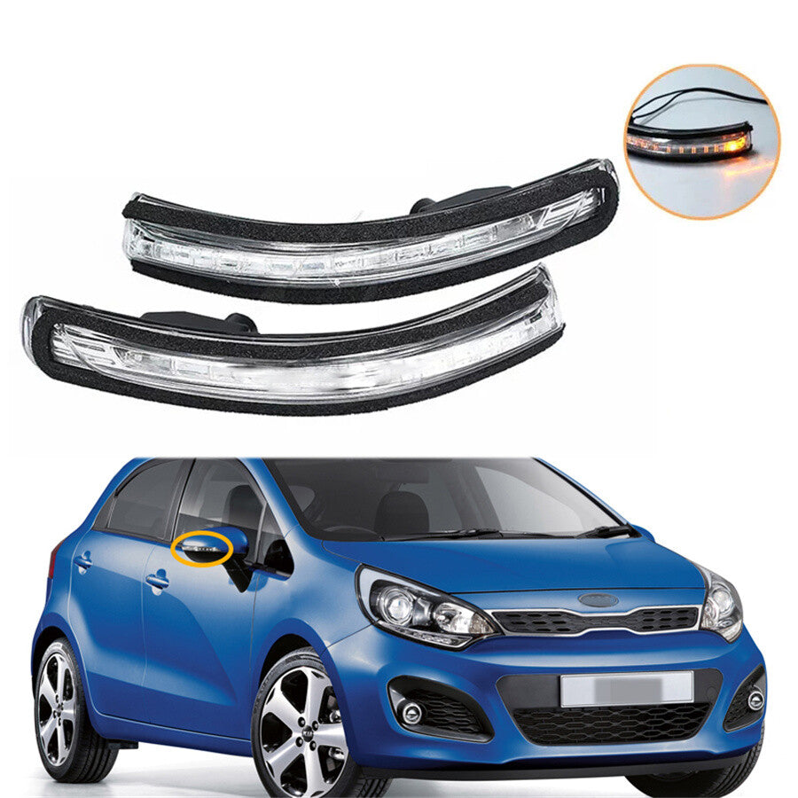 Left + Right Mirror Signal LEDs Applicable to 2012-2016 for Kia Rio 87614-1W000 87624-1W000