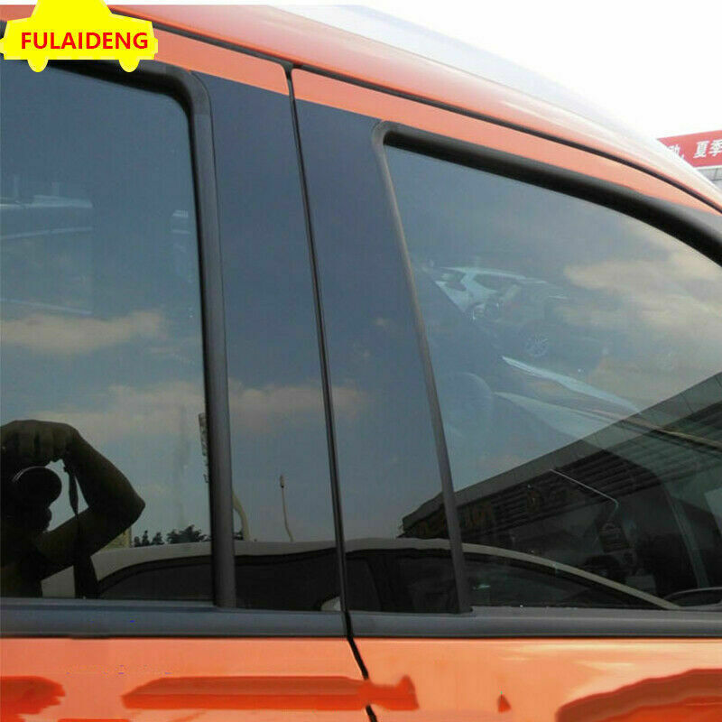 6P for Nissan Kicks 2018-2020 Black Door B,C Pillar Mirror Plate Molding Strips