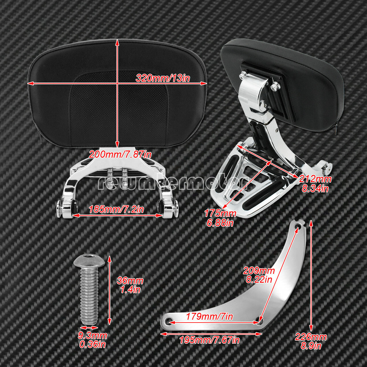 Multi-Purpose Driver  Passenger Backrest Fit for Harley Steet Bob 2018-2022