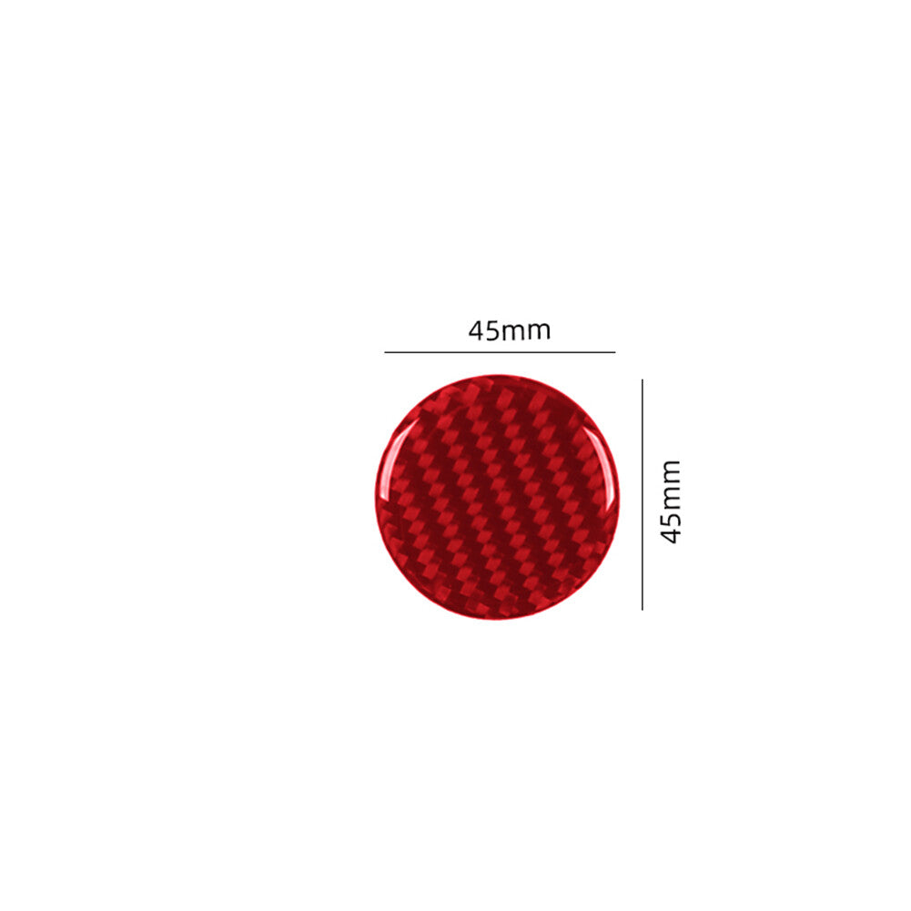 Red Carbon Fiber Multimedia Button Trim Panel for Toyota Supra A90 2019-2022