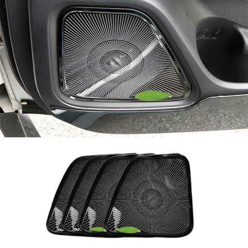 for Mitsubishi Outlander 2013-21 Black Steel Inner Door Speaker Ring Cover Trim