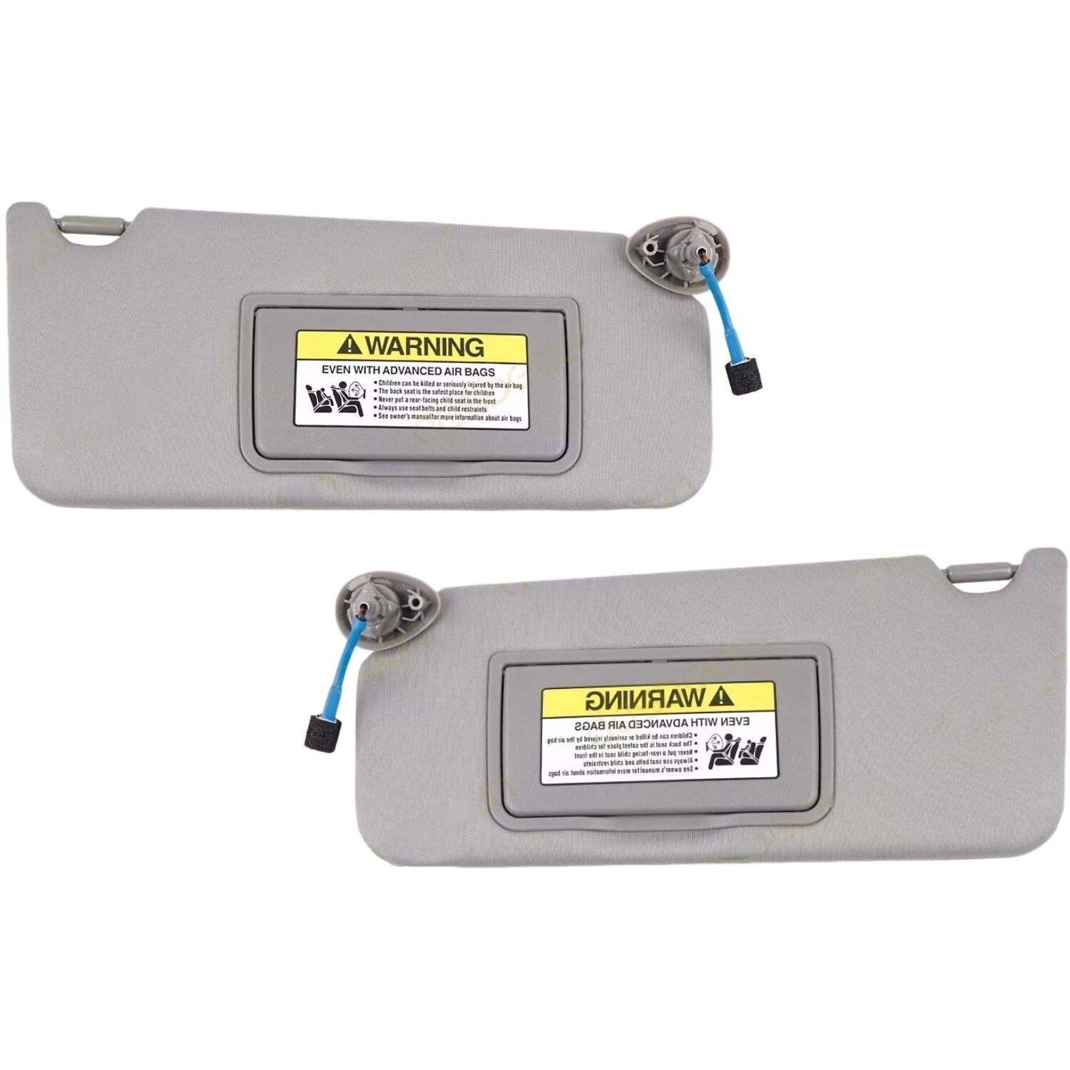 Gray Pair Sun Visor w/ Light  Mirror for Honda Accord 83280TA5A51ZA 2008-2017