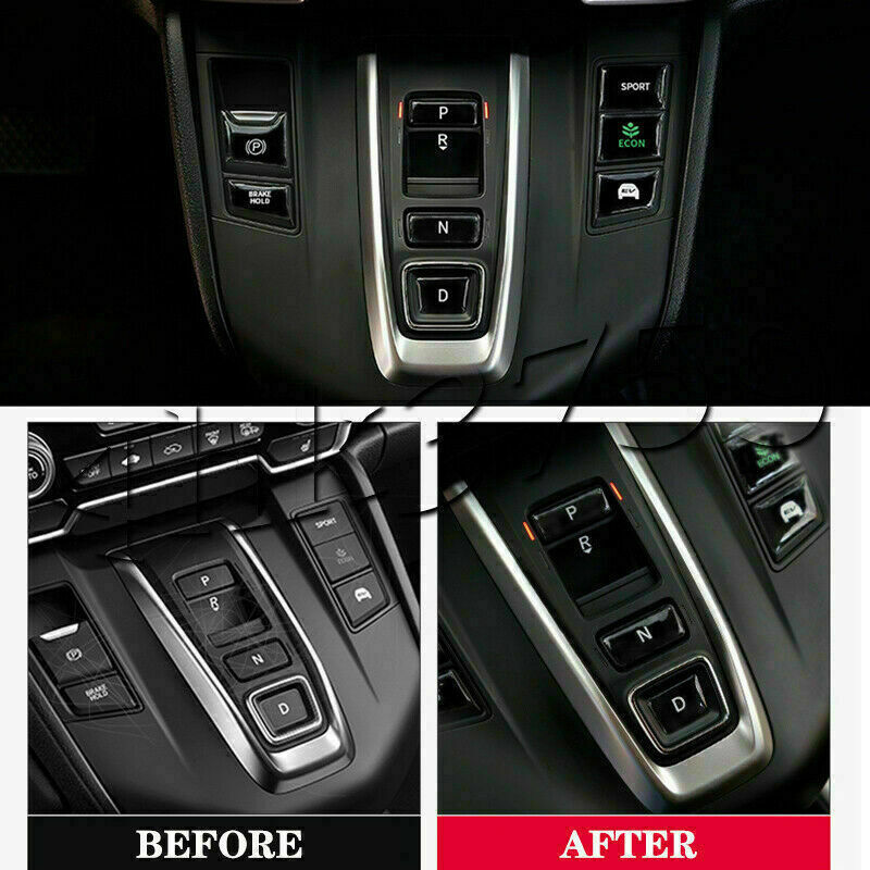 8Pcs Gear Shift Box Panel Button Guard Cover Trim for Honda CR-V CRV 2017-2022