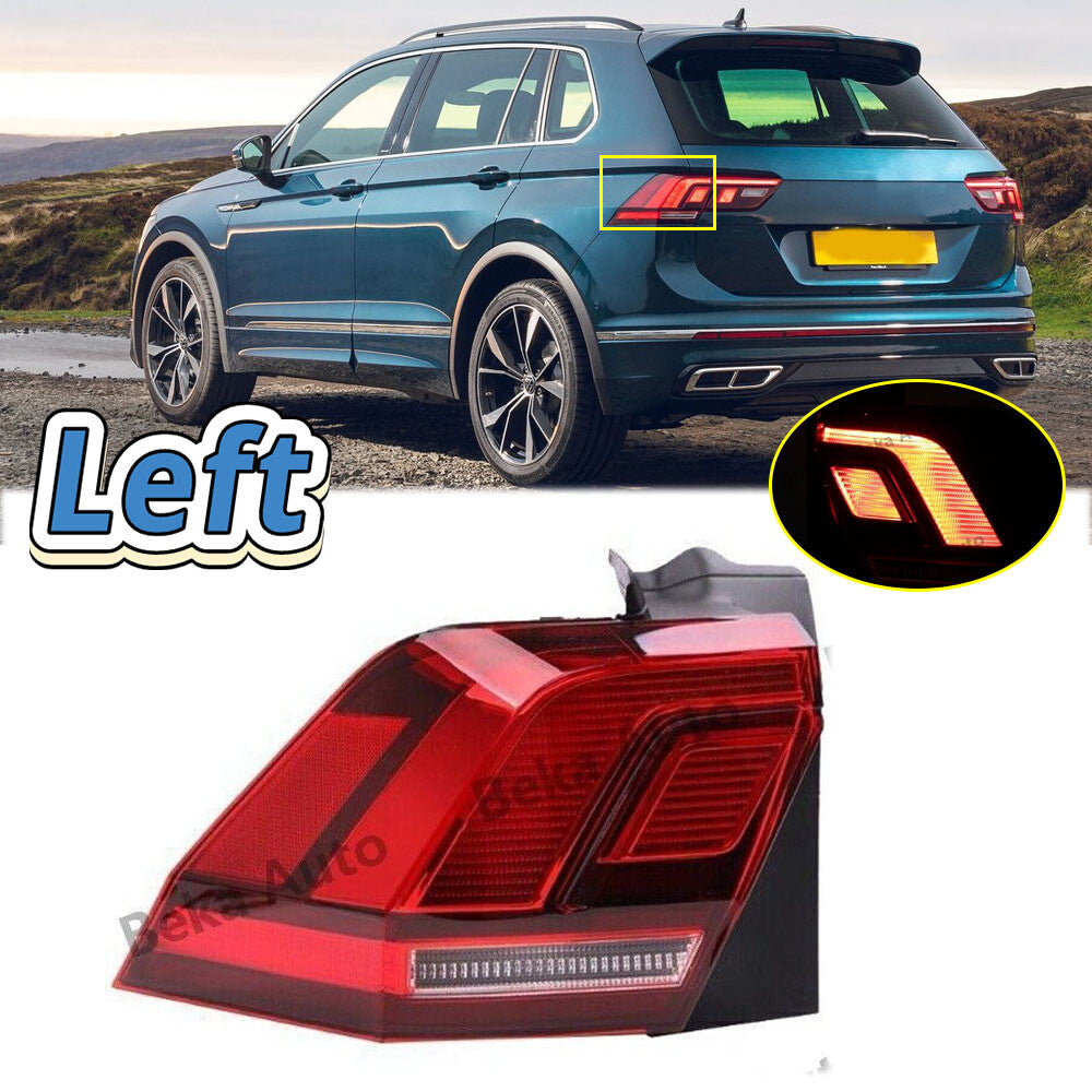 One-piece left-side exterior taillight suitable for Volkswagen for Tiguan 2017-2021.