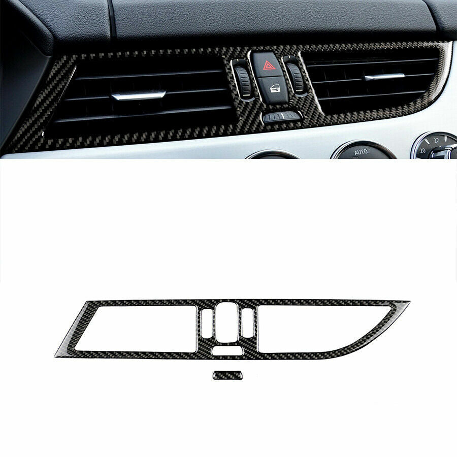 Carbon Fiber Console Air Vent Outlet Cover Trim Fit for BMW Z4 E89 2009-15