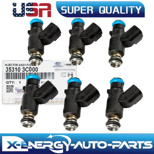 6PCS FUEL INJECTOR for 2006-2012 for HYUNDAI for KIA 3.3L 3.8L DOHC 35310-3C000