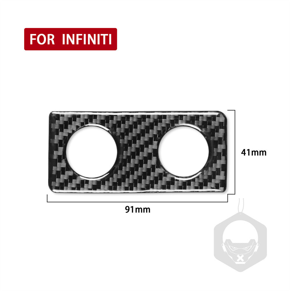 Carbon Fiber Interior for Seat Heating Switch Panel Cover for Infiniti G37 2007-2009
