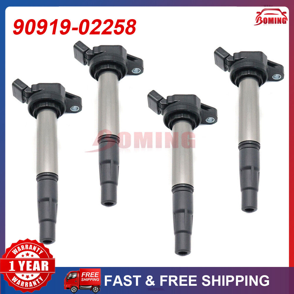 4 Ignition Coils for Toyota for Corolla , Prius, for Scion xD, Yaris, RAV4, Auris 90919-02258