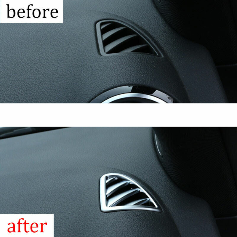 for Benz GLA W156 2020-2023 ABS Silver Dashboard LR Air Outlet Vent Trim 2PCS
