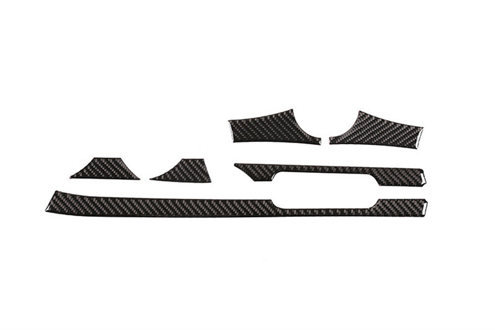 6¡ÁCarbon Fiber Central Gear Shift Side Panel Cover for T@yota Highlander 2009-13