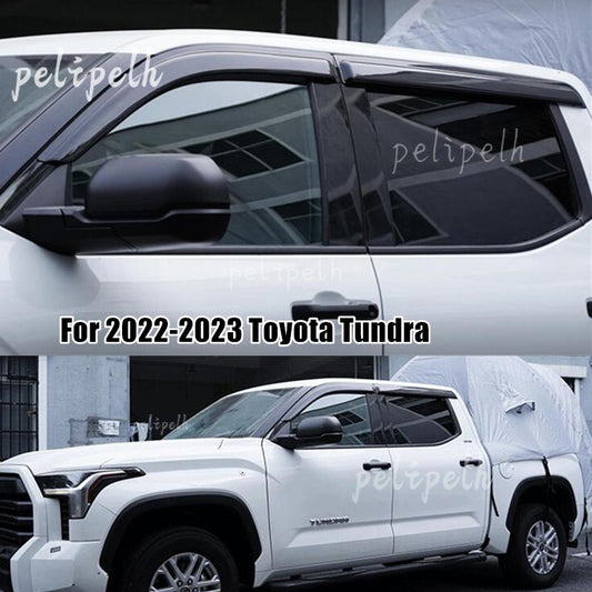 for Toyota Tundra 2022-24 Side Window Wind Visors Sun Rain Guard Vent Deflectors