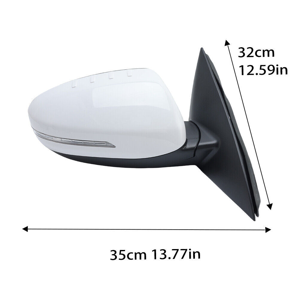 Right White Side Door Mirror W/Heated Signal 6 Pin for Kia Optima 2014-2015