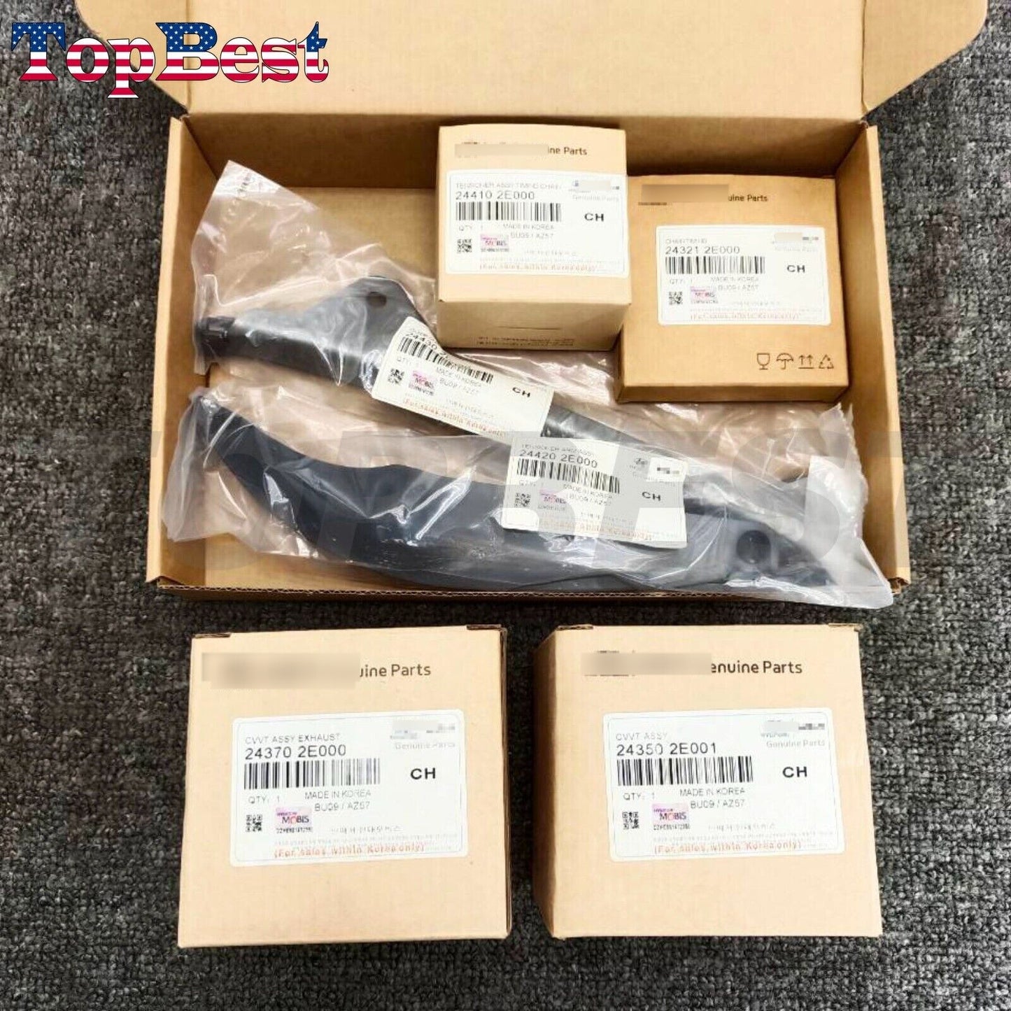 Timing chain kit for exhaust and intake CVVT gears suitable for Kia Soul and for Hyundai for Elantra 1.8L and 2.0L.