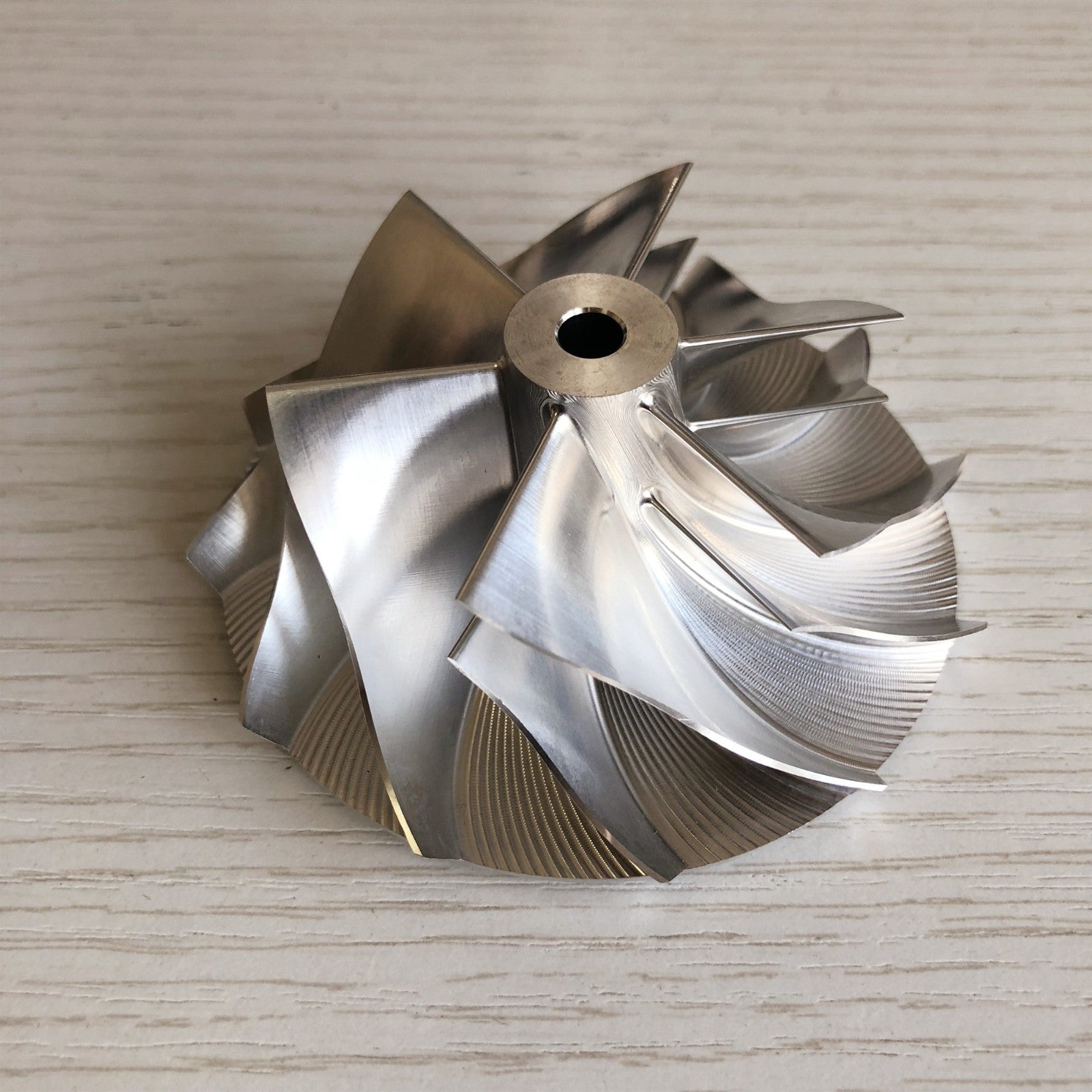 CT26 57.04/76.13 mm 6+6 insert turbine milling/aluminum 2618/billet compressor wheel