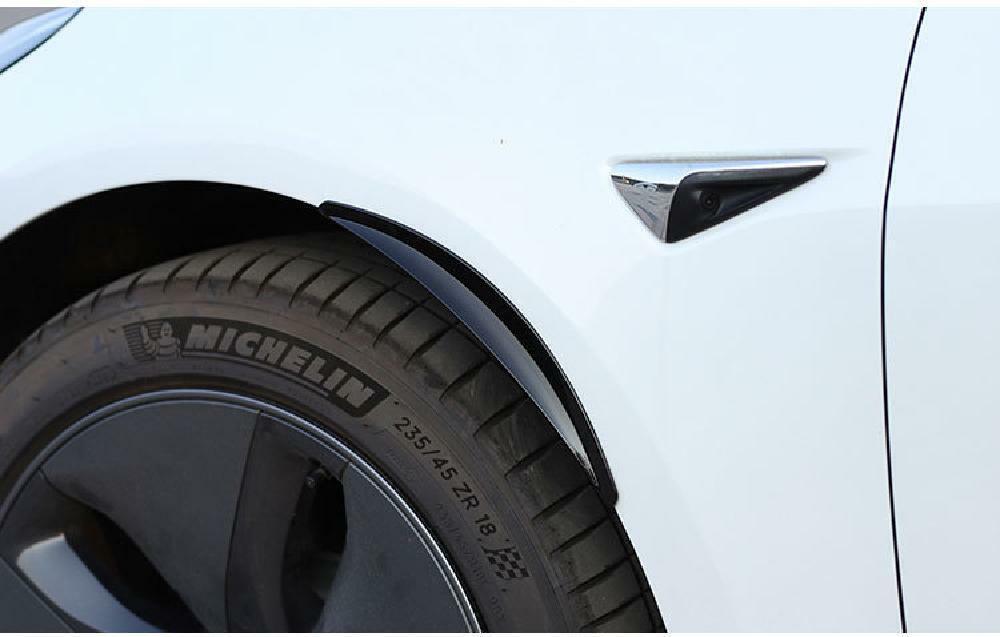 for Tesla Model 3 2017-2023 Black Mud Flaps Fender Wheel Eyebrow Mudguard 4pcs
