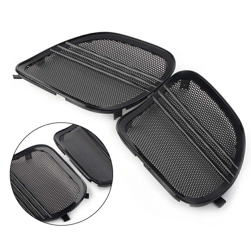 Tri-Line Speaker Grills Cover Trim Fit for Harley Road Glide 2015-2022 Black