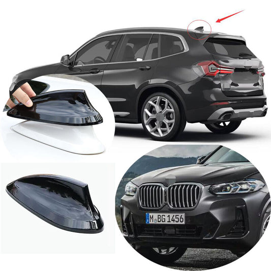 Fit for BMW X3 X3i 2018-2023 ABS Gloss Black Shark Fin Antenna Aerial Cover Trim