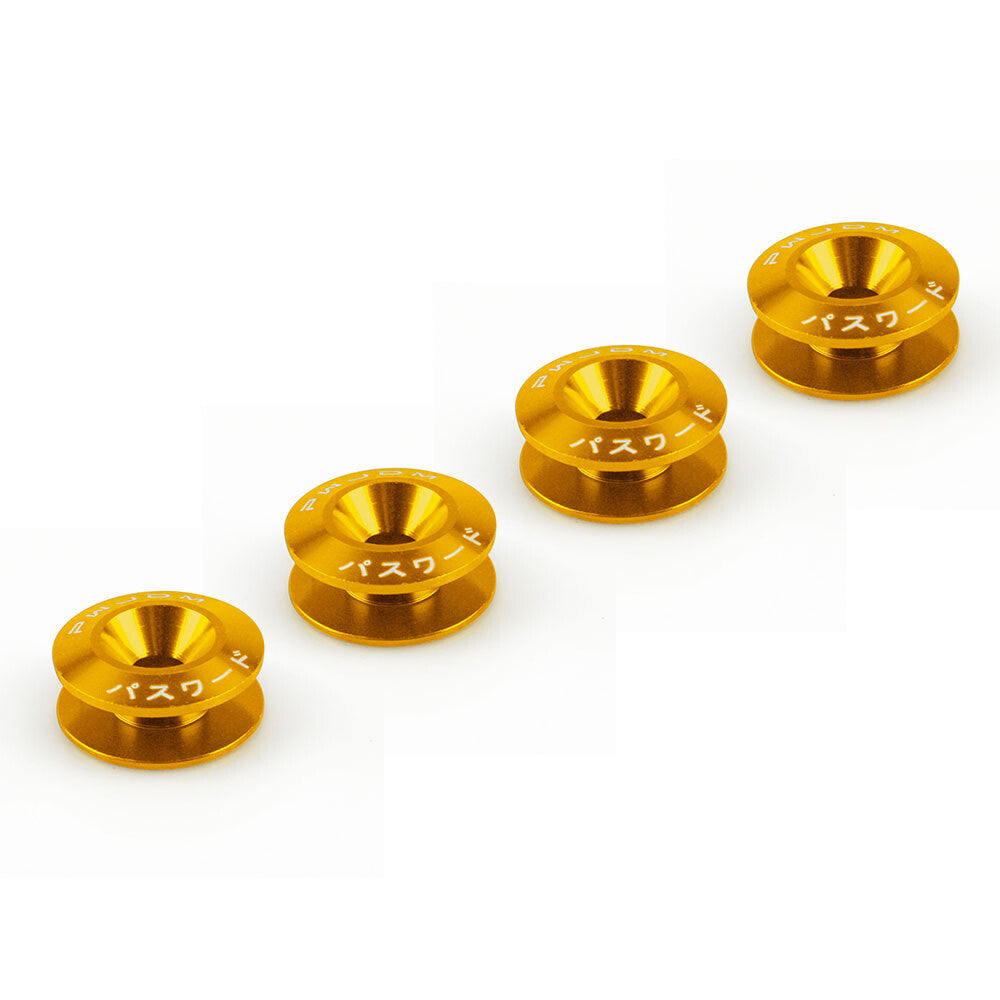 Gold JDM Quick Release Fasteners Car Bumpers Trunk Fender Hatch Lids Kit