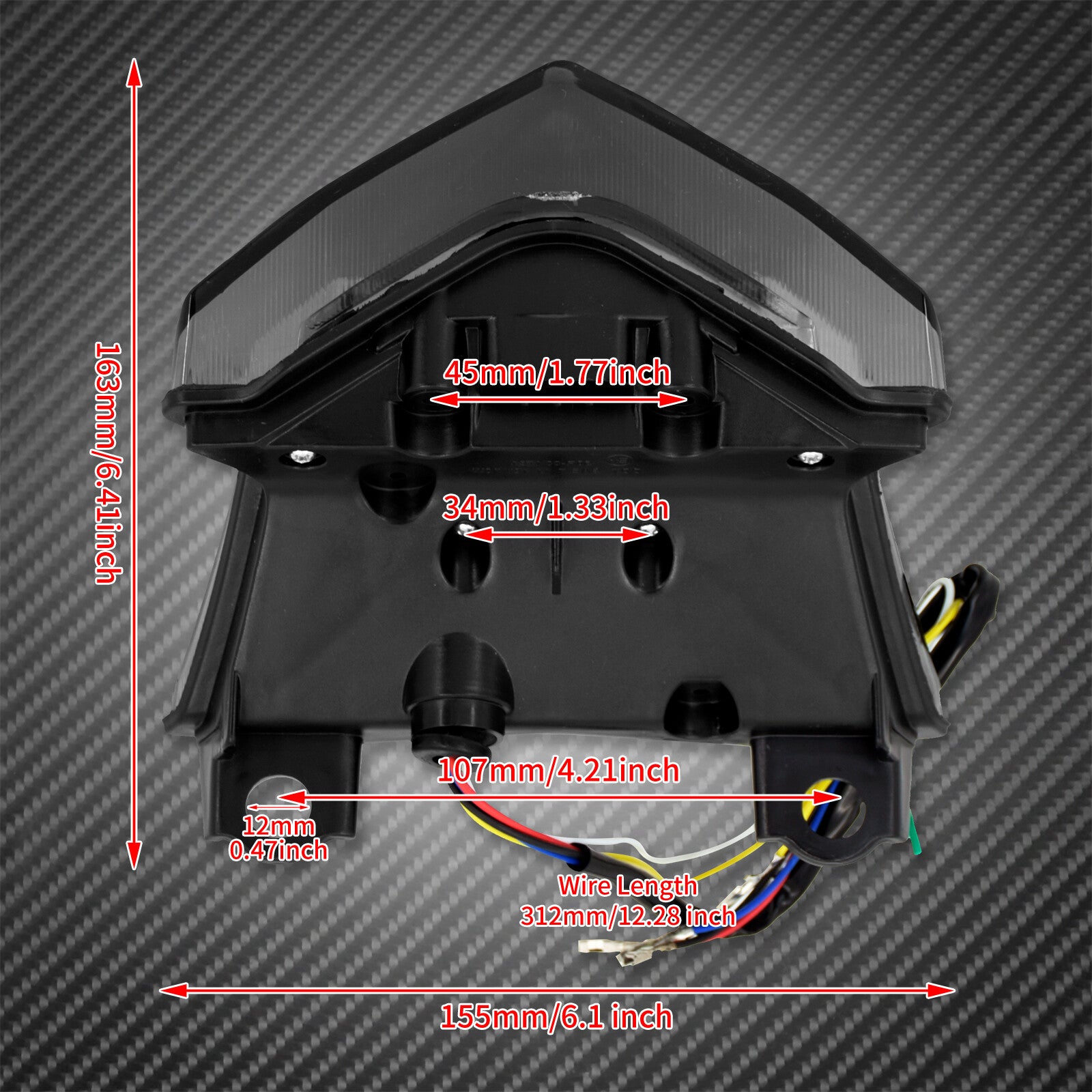 Motorcycle Rear LED Brake Turn Signal Taillight Fit for KAWASAKI Z900/ABS 17-23