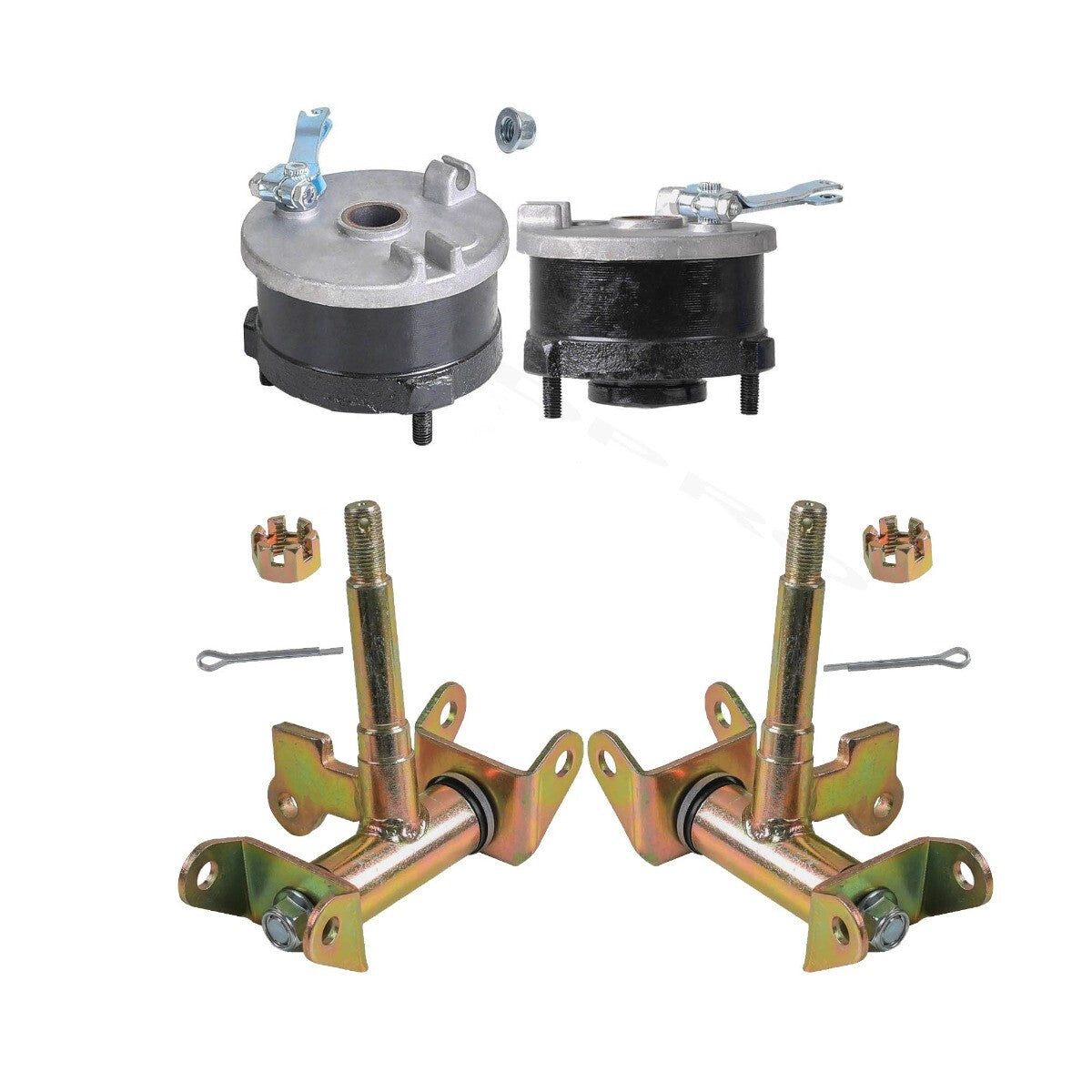 Front steering spindle hub suitable for drum brake ATV go-karts four off-road vehicles Taodao