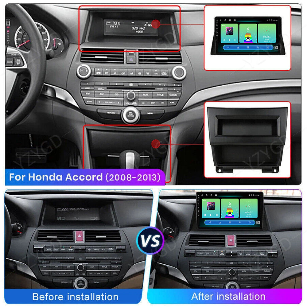 for Honda for Accord 2008-2013 Android Auto Carplay Car Radio GPS SWC Stereo Screen