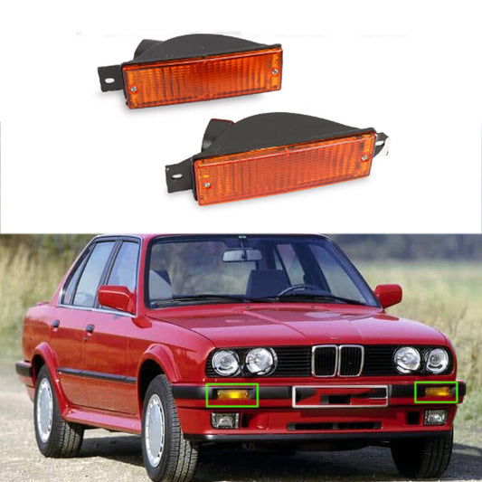 for BMW 3 E30 1987 1988-1991 1 Pair Front Turn Signals Indicators Corners Lights