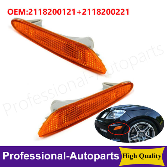 1Pair Front Bumper Side Marker Turn Signal Light for Mercedes Benz W211 E-Class