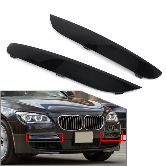 Glossy Black Front Bumper Grille Molding Trim Fit for BMW 7 Series F01 F02 F03 F04