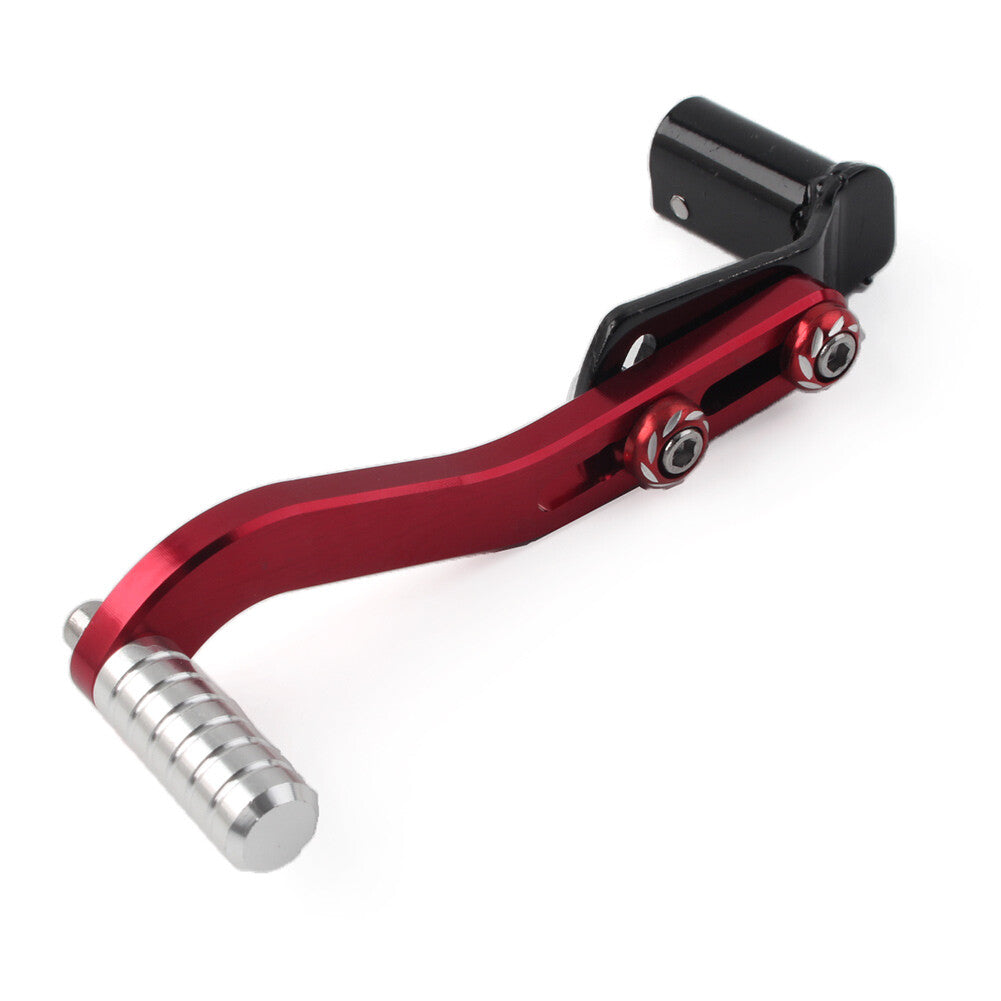 CNC Gear Shift Lever Footrest Pedal Foot Rest Shifter Red Aluminum Universal