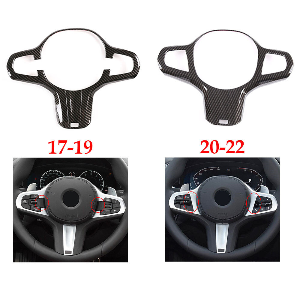 Carbon Fiber ABS Steering Wheel Trim for BMW 5 Series X3 G30 G01 2018-19 X4 2019