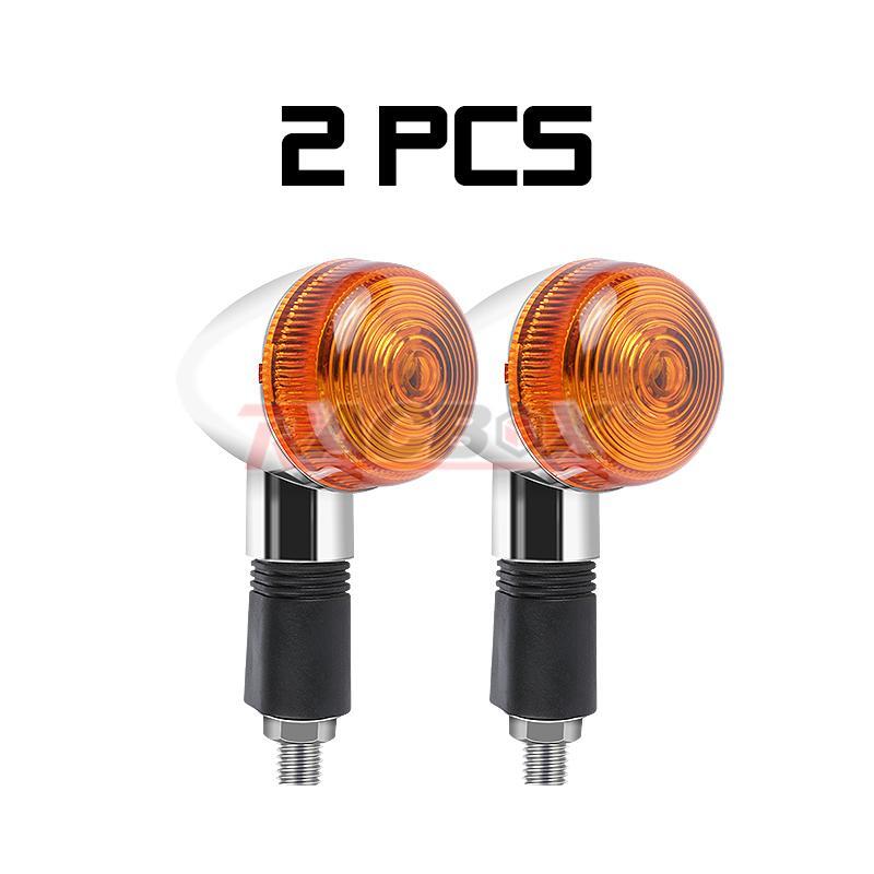 2X Bullet Motorcycle Turn Signals Blinker Light Chrome Amber for Honda for Yamaha