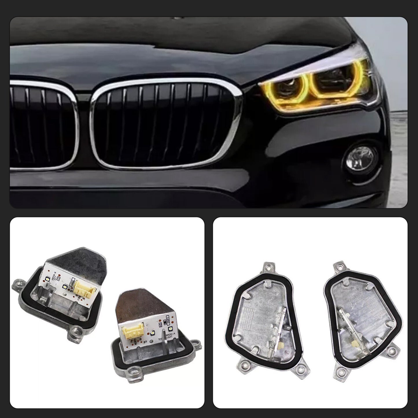 4 X for BMW X1 F48 F49 X2 F39 LED Headlight DRL Daytime Running Lights Modules