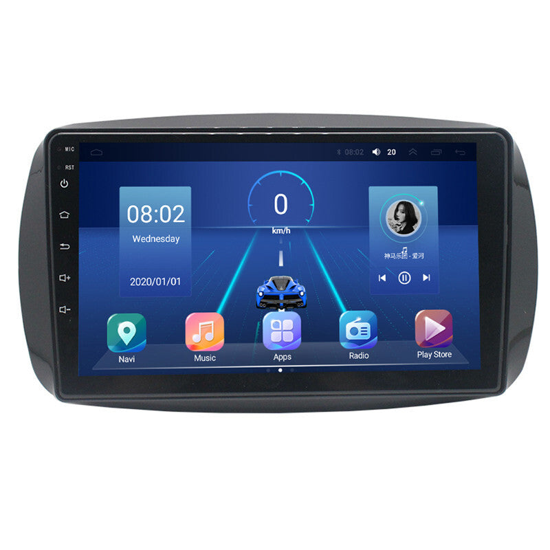 9 Android Car Stereo Radio GPS Navi WIFI BT Mirror Link for Smart Fortwo 15-18