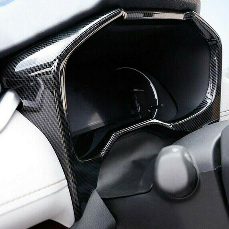 for Toyota RAV4 2019-2024 Carbon Fiber Inner Dashboard Frame Cover ABS Decorate