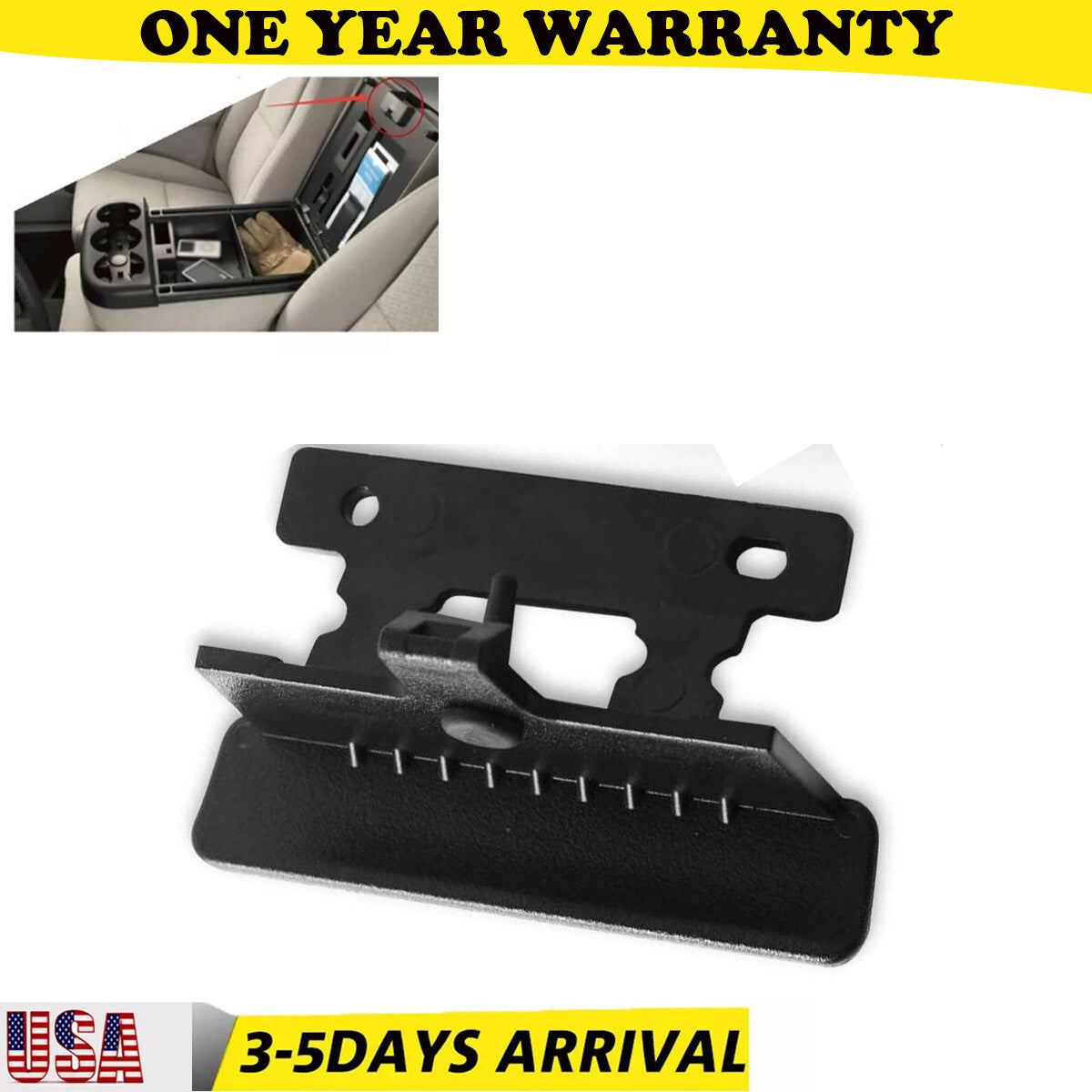 for Chevy Silverado Tahoe for GMC for Sierra for Yukon Center Console Armrest Latch Lid-Lock