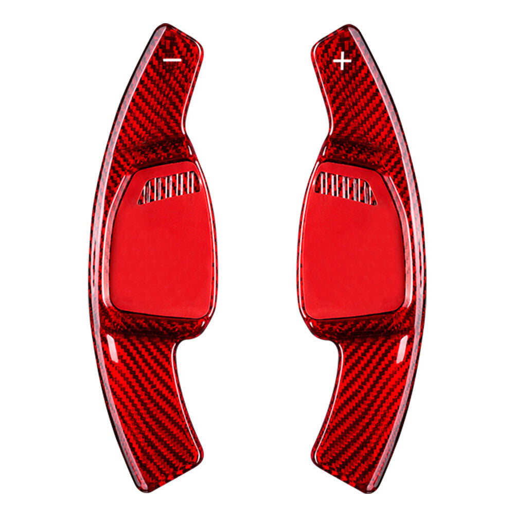 Fit for Audi RS5 RS7 2021 Steering Wheel Paddle Shifter Extension Carbon Fiber Red