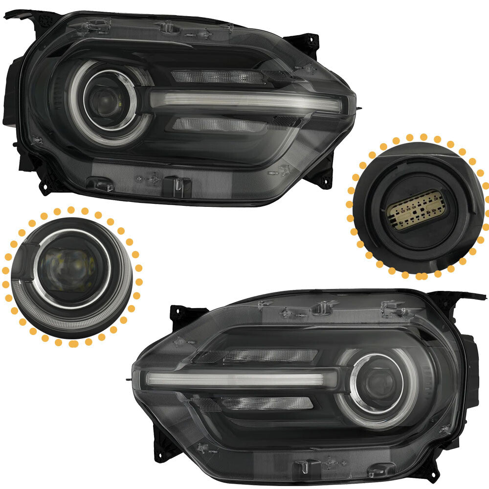 Headlights Assembly Projector Lamps Pair Set for Ford Bronco Sport 2021-2024