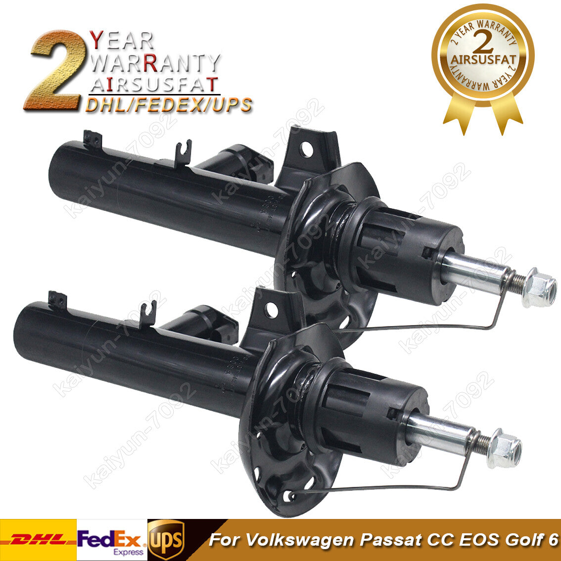 2x Front Shock Absorbers for Volkswagen for Passat B7 CC EOS for Golf 6 Scirocco for Tiguan
