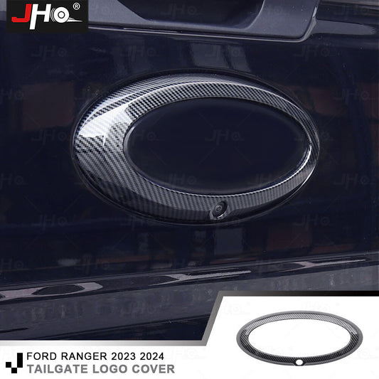 ABS Carbon Fiber Rear Tailgate Emblem Logo Cover Trim for Ford Ranger 2023-2024