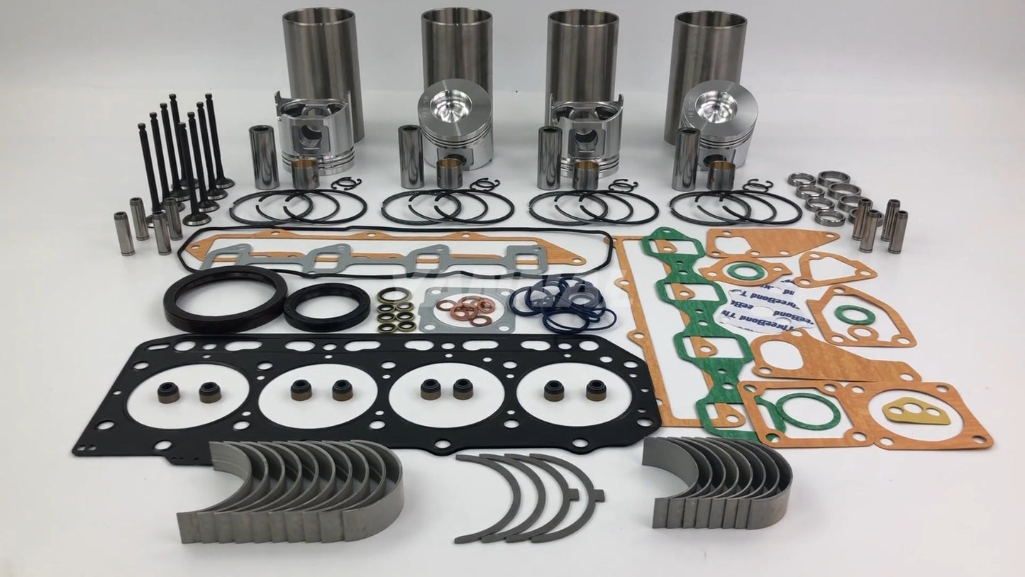 4JH3 Engine Rebuild Kit with Shim Bearing Valve for Yanmar Diesel Engines