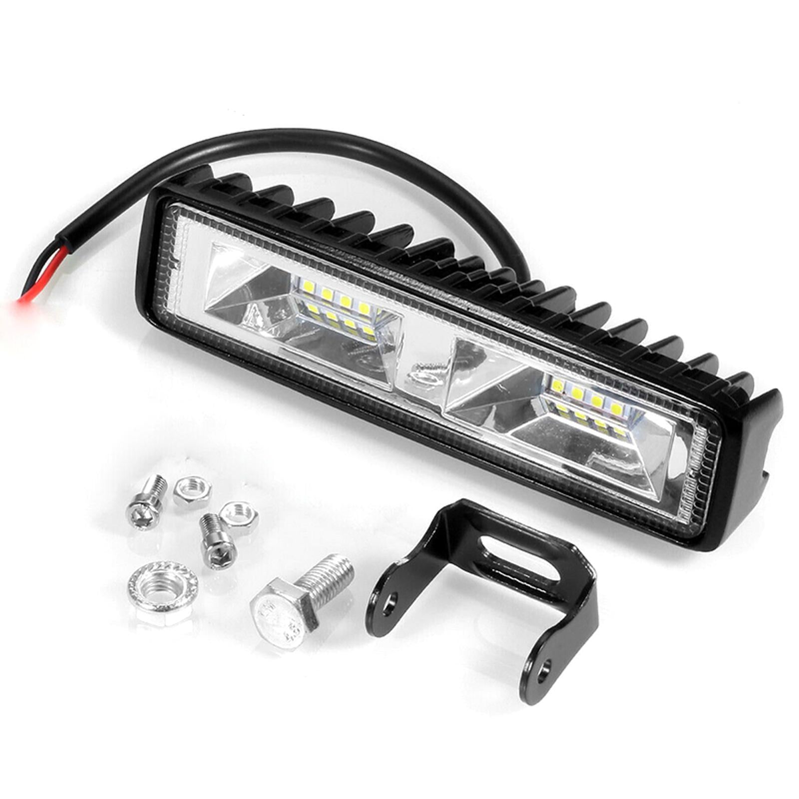 12-24V 16 LED Flood Work Light Bar for SUV Off Road Car Roof Driving Fog Lamp