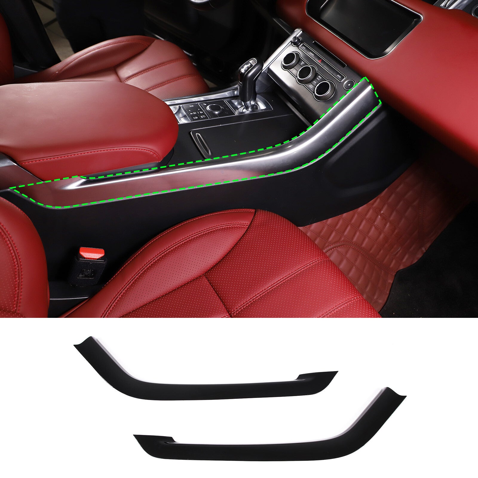 ABS carbon fiber electronic parking brake panel trim frame for Ford Maverick 2022 - 23
