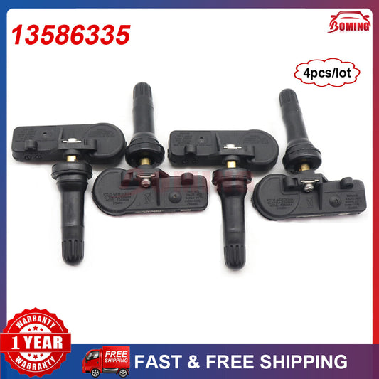 Set of 4pcs New TPMS Tire Pressure Monitoring Sensors 13586335 for Chevy for GMC