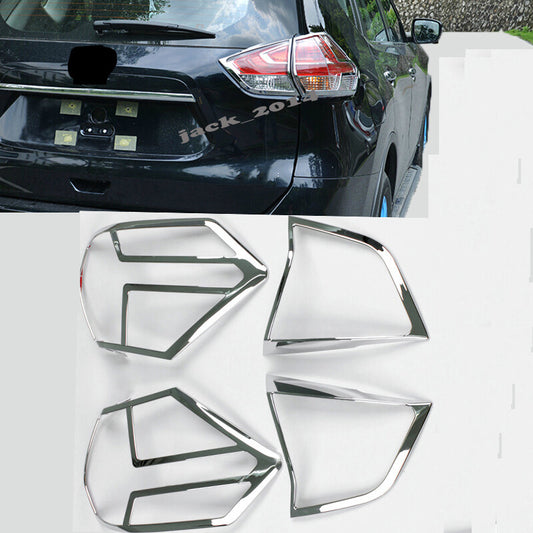 Chrome ABS Rear Tail Light Lamp Cover Trim for 2014 15 2016 for Nissan X-Trail Rogue